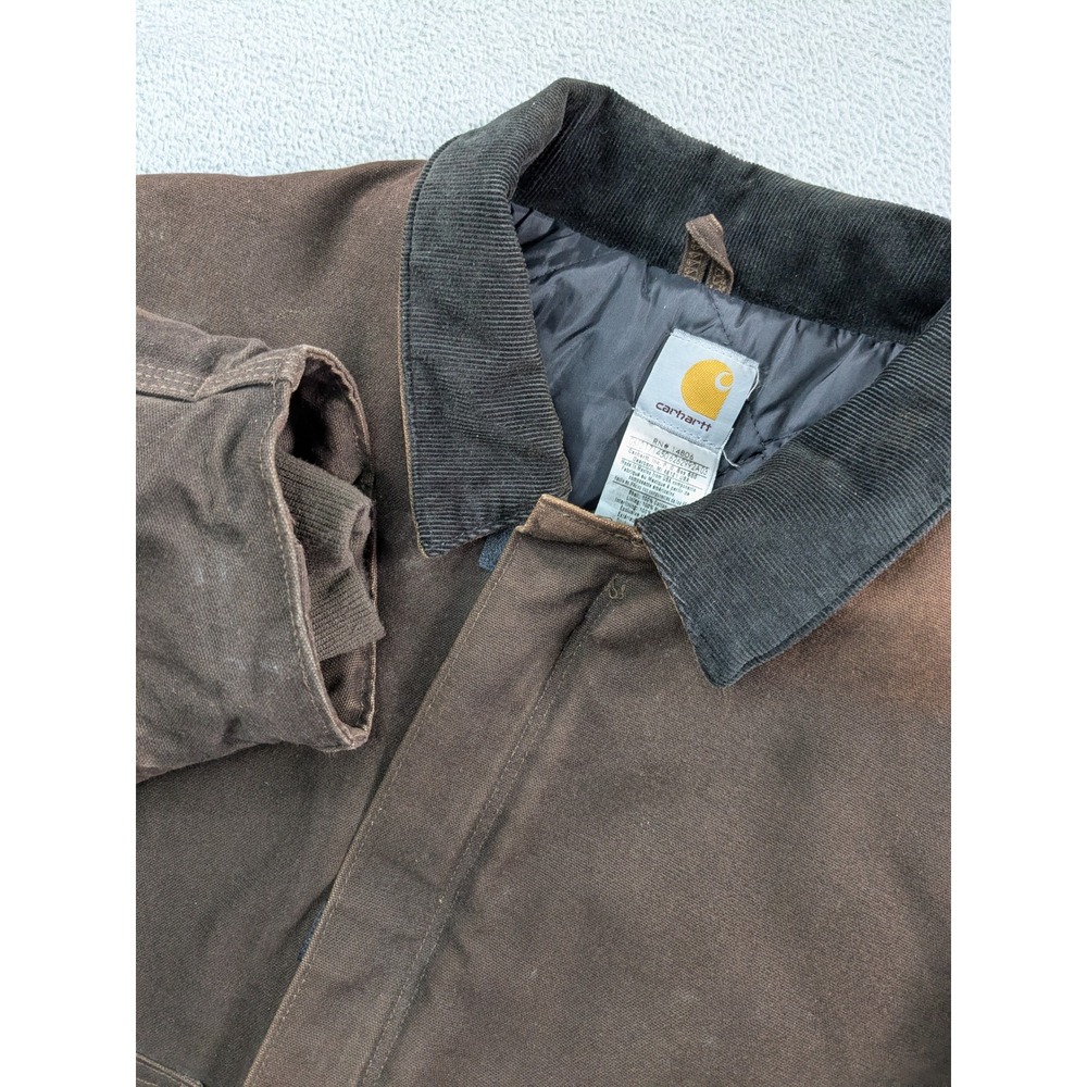 Carhartt J22 DKB Dark Brown Sandstone Arctic Quilt Lined Jacket Mens 2XL Regular